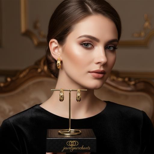 22K/Italy Gold Filled Earring-Bonus Gift -(stamped 22K/Italy)-