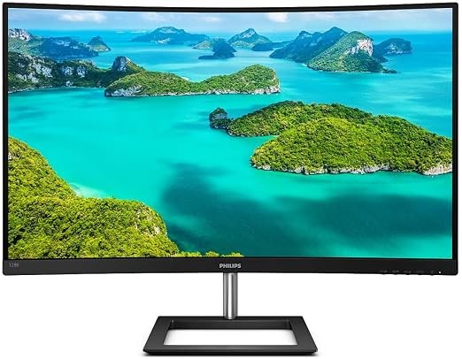 PHILIPS 328E1CA - 32 inch Curved 4K Monitor, 60Hz, 4ms, VA, Speakers, Flick