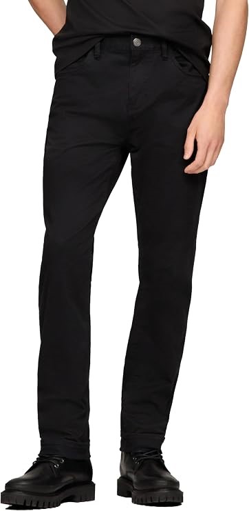 TOMMY HILFIGER 5-Pocket Straight Chino Pant, Size 32x32, Black, XM07200 (46