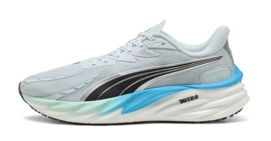 PUMA Men's Velocity Nitro 4 Running Shoe, US8.5/EU41, Sea Glass/Speed Blue,