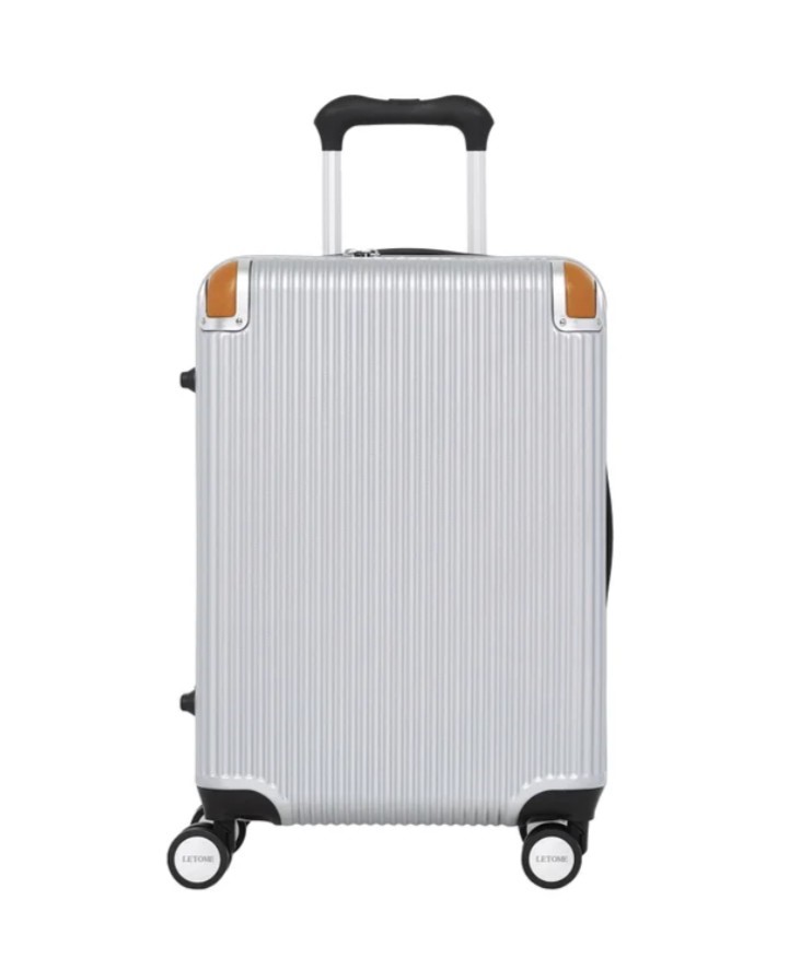 LETOME Hard Case Luggage, Silver. N.B: Retail return.