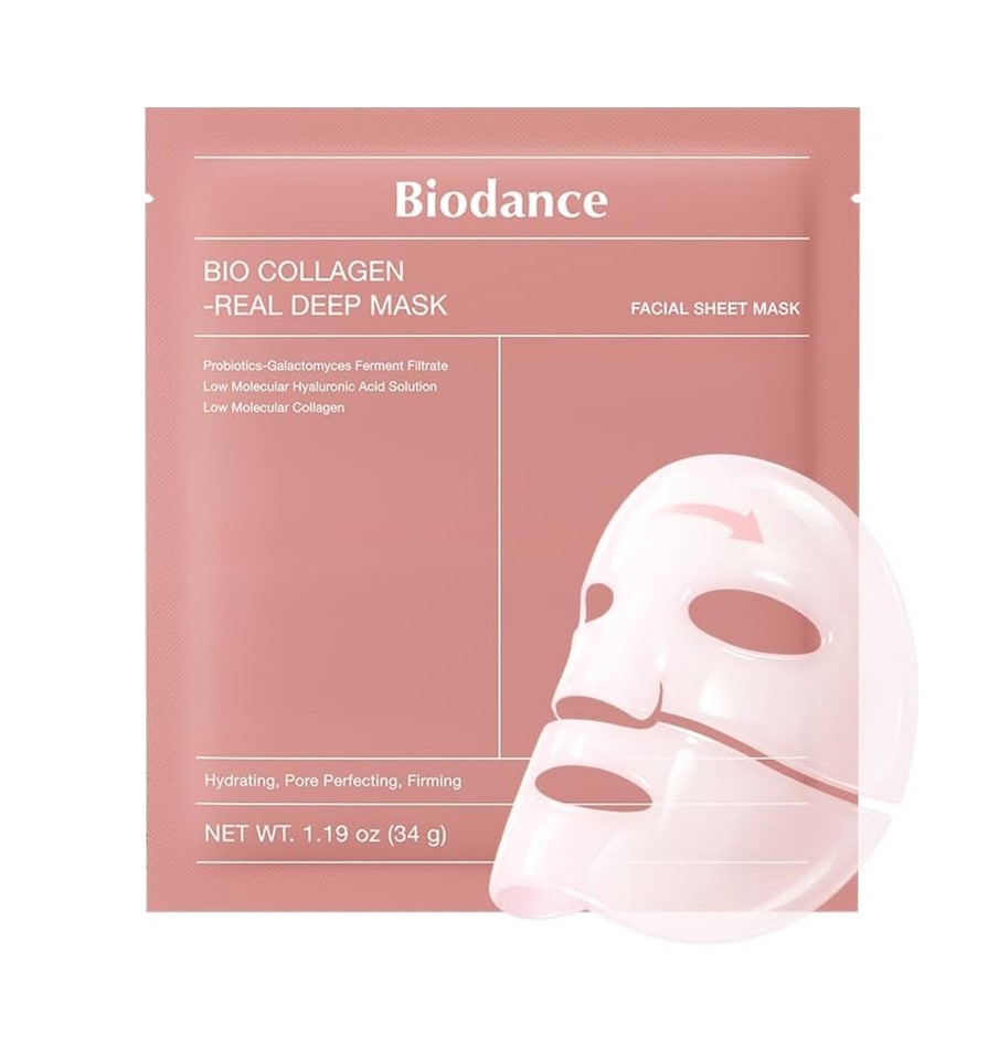 16 x BIODANCE Bio Collagen Real Deep Korean Hydrogel Face Masks, 34g.
