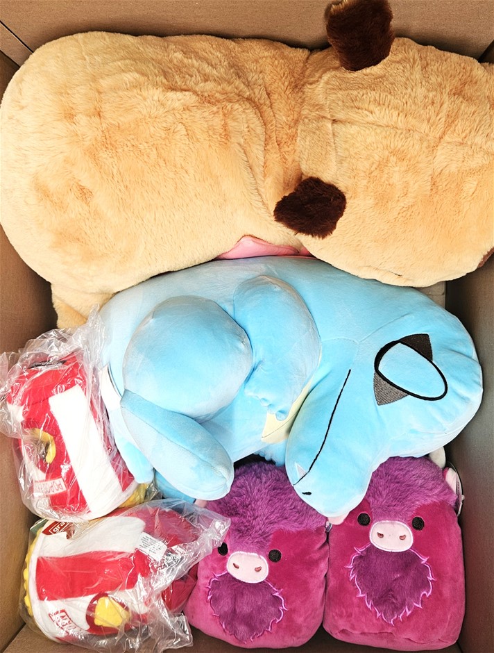 6 x Assorted Plush Toys, Incl: POKEMON, SQUISHMALLOW & More. N.B: Some have