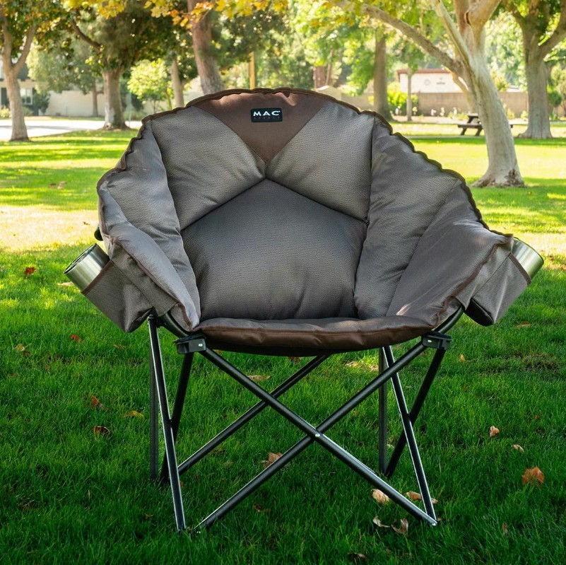 MAC SPORT Extra Padded Club Chair, W 720 x H 900 x D 1030 mm, Brown.