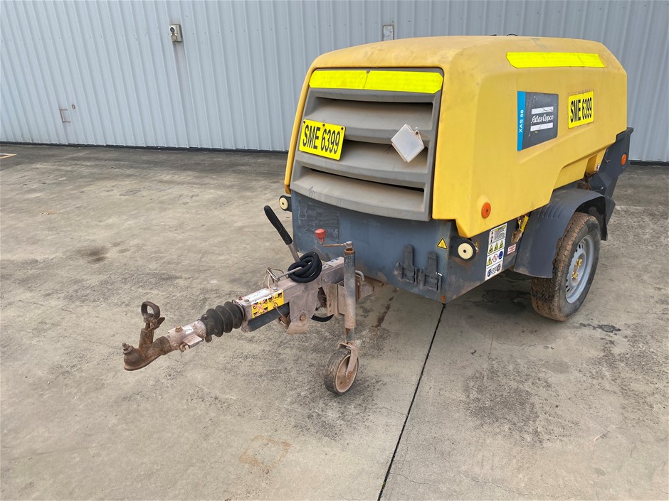 Atlas Copco XAS98KD Trailer Mounted Compressor