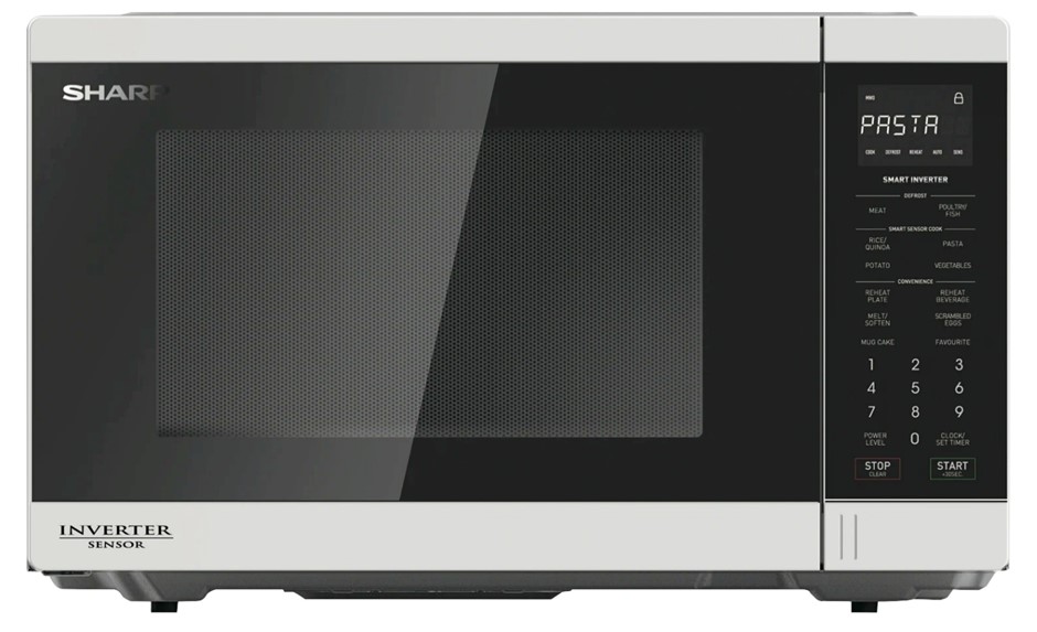 SHARP 34L 1200W Inverter Microwave, White, R350EW NB: no box