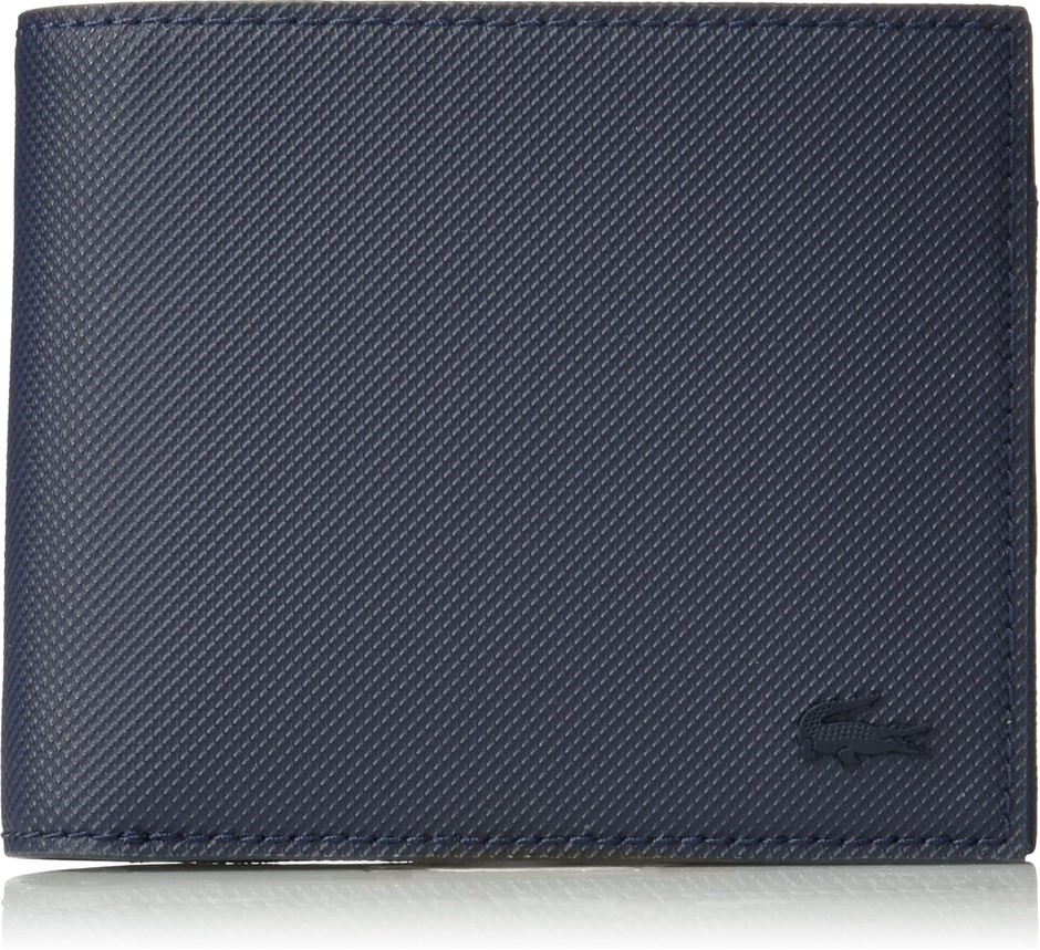 LACOSTE Men's Classic S Billfold Coin Wallet Peacoat Blue