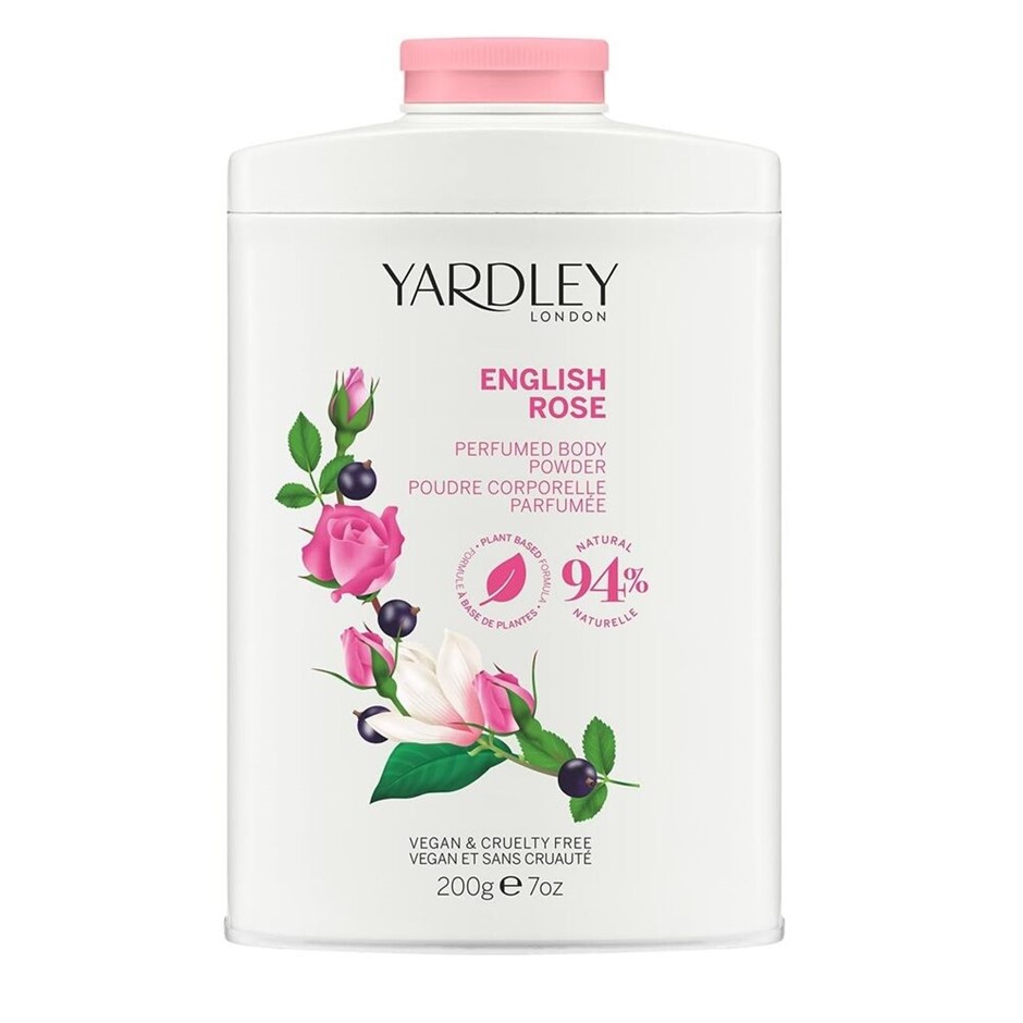 YARDLEY English Rose Perfumed Body Powder, 200g. Buyers Note - Discount Fr