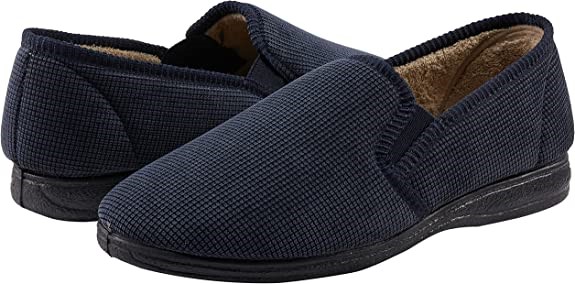 GROSBY Men's Richard 2 Slippers, Size 8, Navy. Buyers Note - Discount Frei