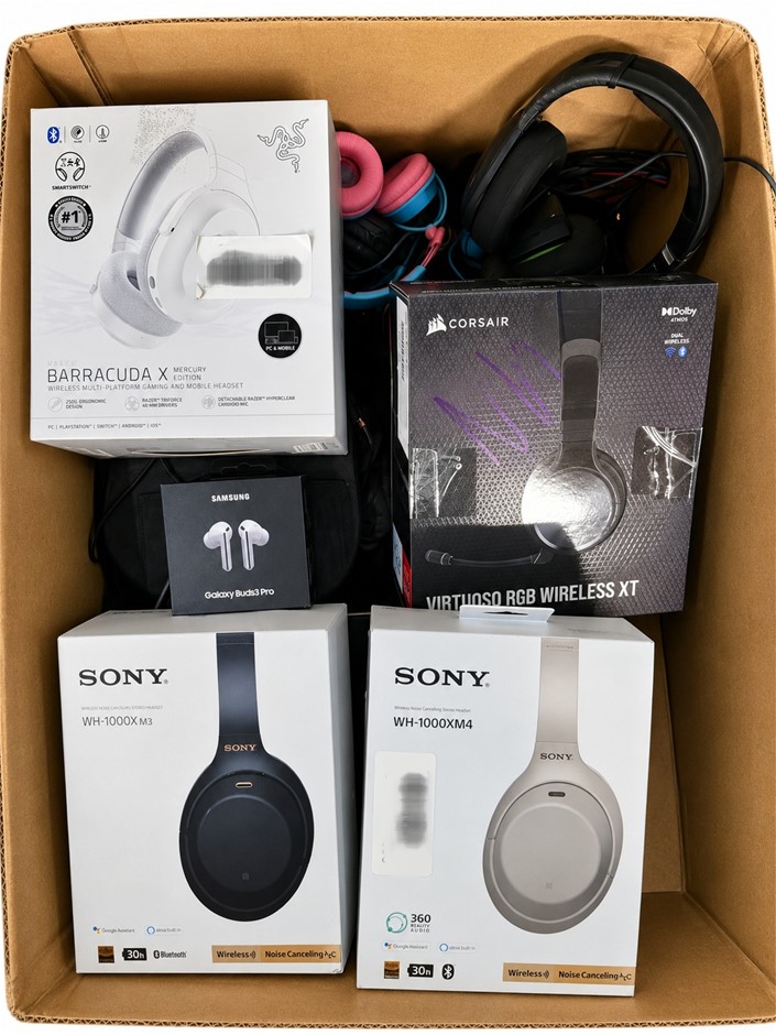 Assorted Bundle: SONY WH-1000XM3/WH-1000XM4, RAZER Barracuda X, CORSAIR Vir