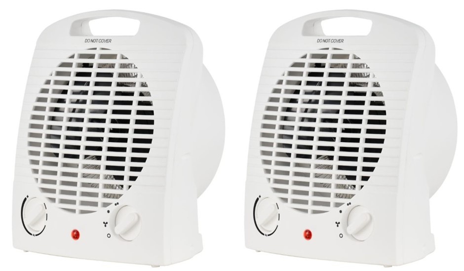 2 x Goldair Select 2000W Upright Fan Heater