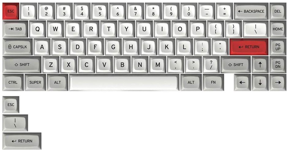 DROP + Matt30 MT3 Keycap Set for 65% Keyboards, Compatible with Cherry MX S