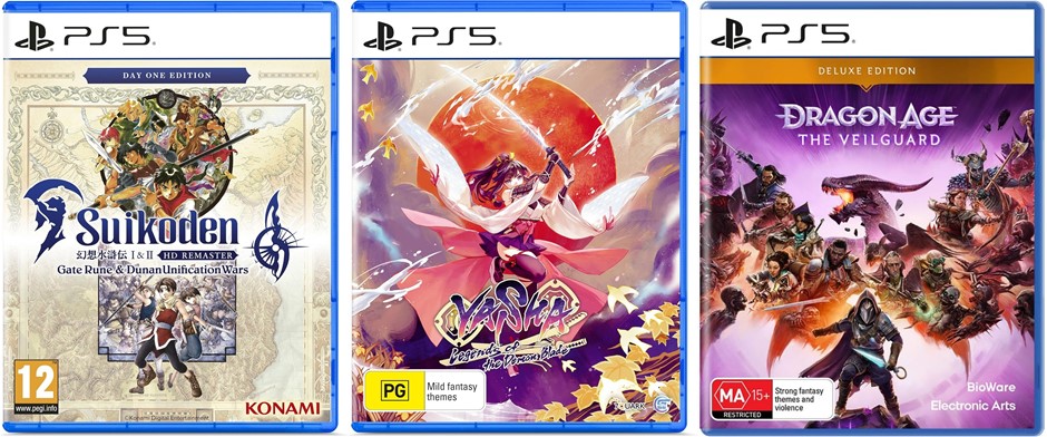 3 x PLAYSTATION 5 GAMES: Yasha: Legends of the Demon Blade, Suikoden I&II H