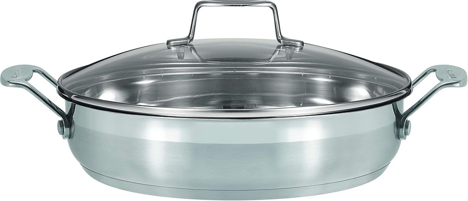 SCANPAN Impact 28cm Chef Pan Stainless Steel.