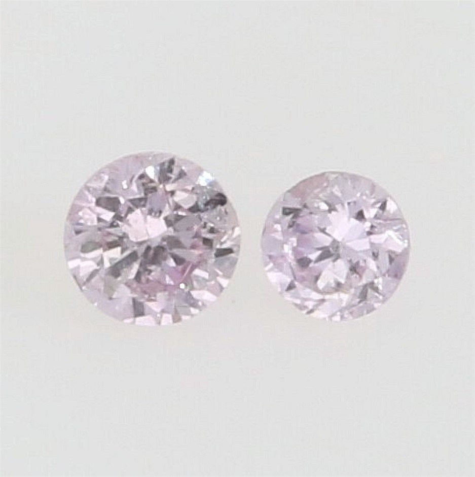 0.024ct (2pcs) Fancy Pink Diamonds