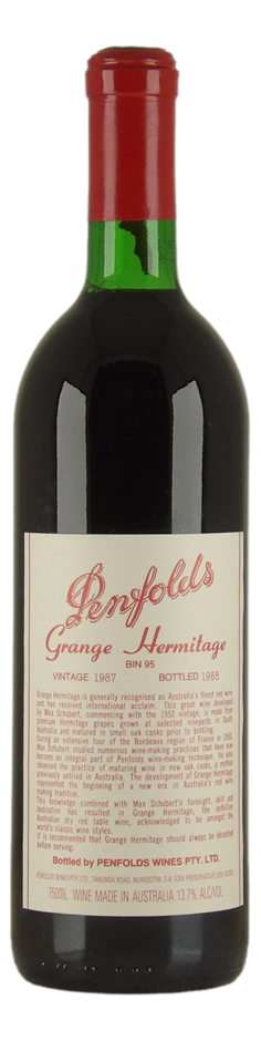 Penfolds Bin 95 Grange Hermitage 1987 (1x 750mL) SA.