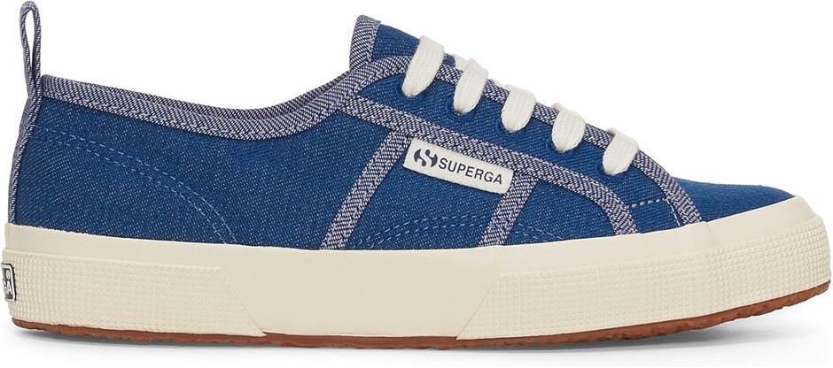 Superga Unisex Adult's 2750 Cotu Classic 2025 Sneaker, Reverse Denim Blue-V