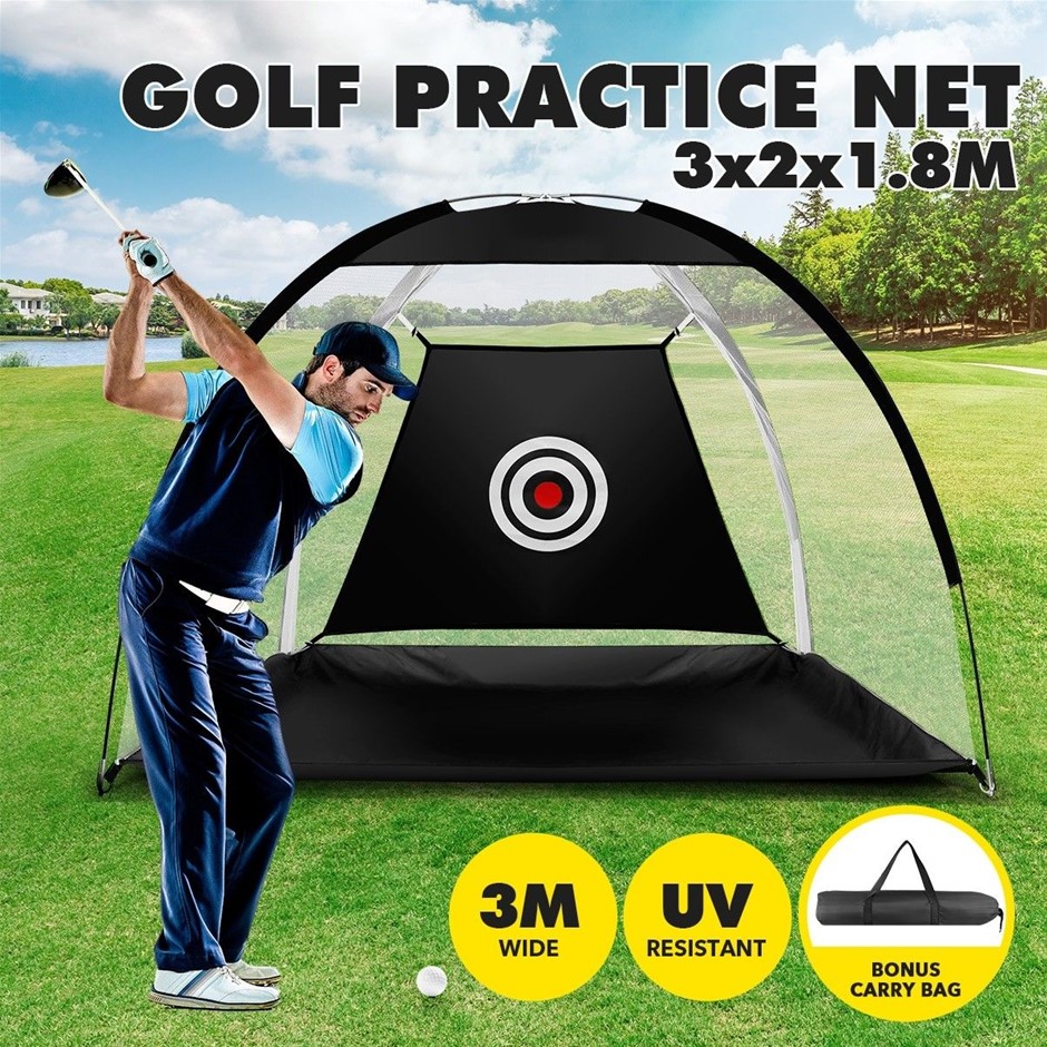 3M Golf Practice Net Hitting Chipping Training Aid Cage for Home Backyard