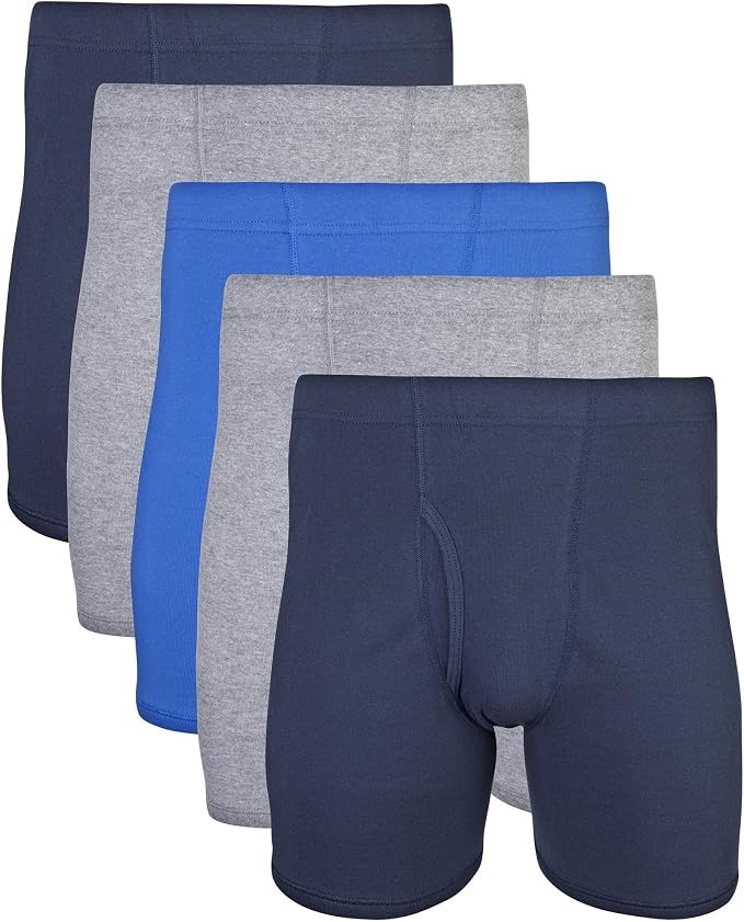 2 x Gildan Men's Covered Waistband Boxer Briefs, Multipack, Small 28"-30"