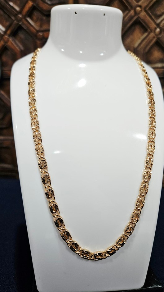18K/Italy Stamped Rose Gold Filled Cuban Chain -50MM-5mm