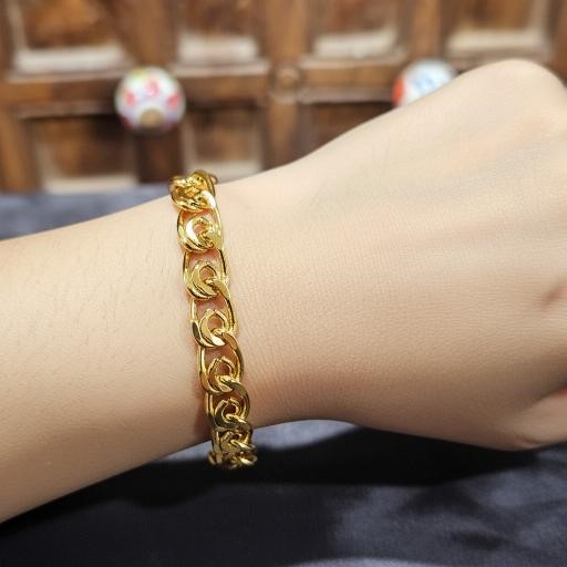 18k Italy Stamped Yellow Gold Filled Bracelet-Quality Guarantee-20cm