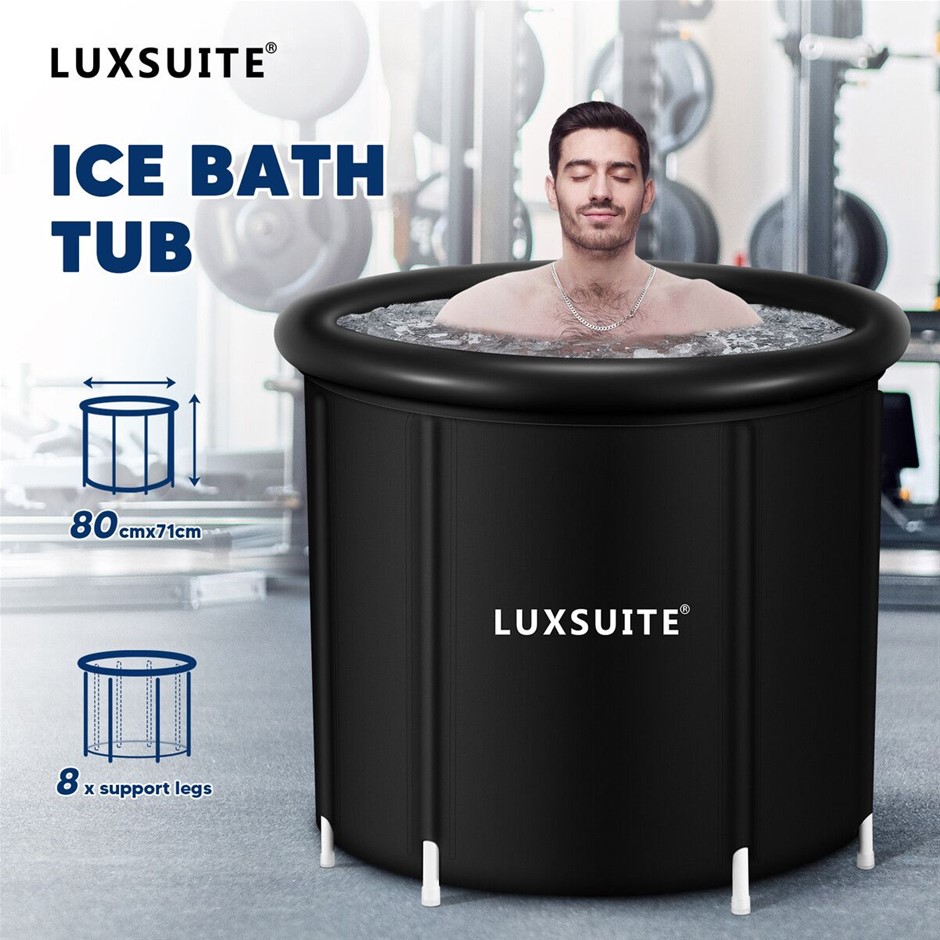 300L Inflatable Ice Bath Tub Cold Plunge Cold Water Therapy SPA 80x71cm