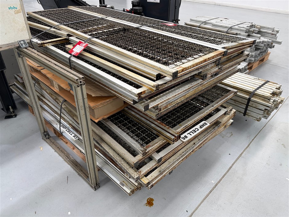 Quantity of Assorted Aluminium Mesh Panels