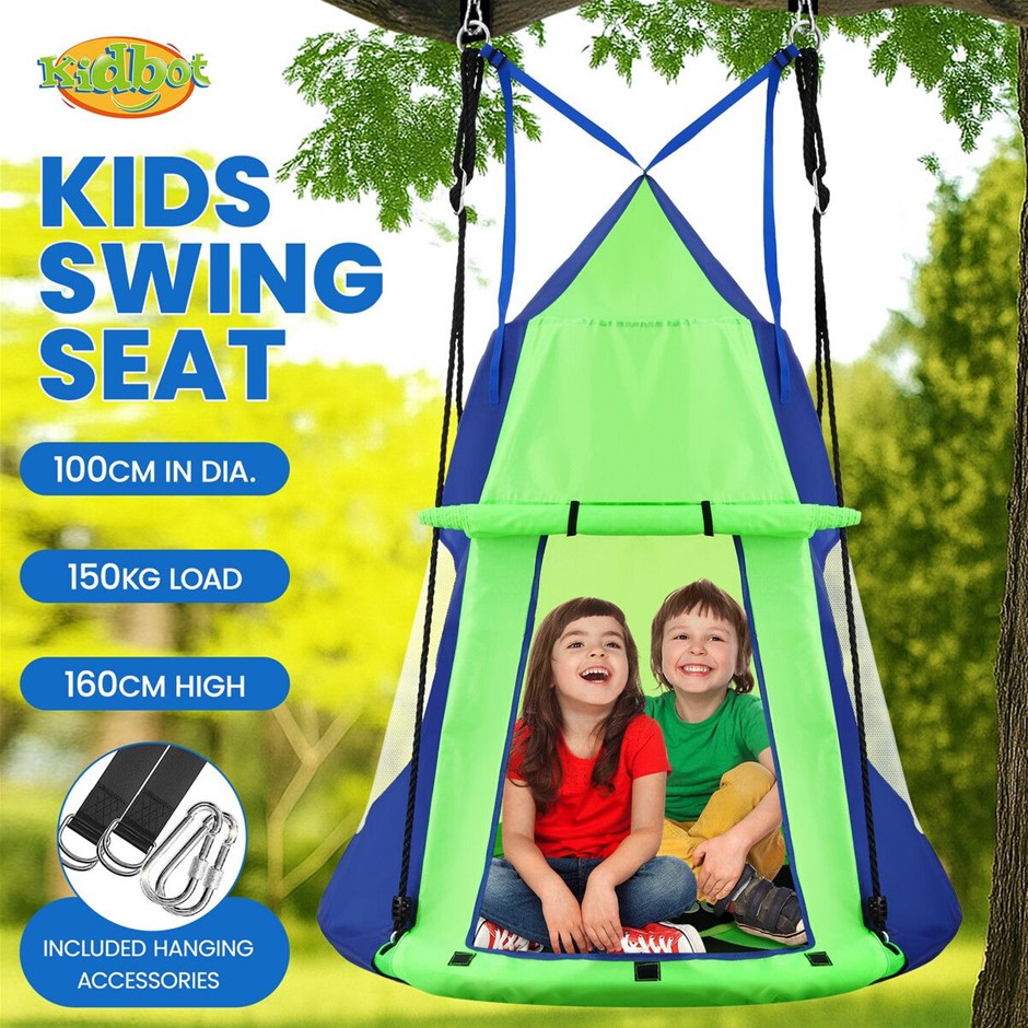 Kidbot Kids 100cm Tree Swing Seat Tent Set Flying Saucer Playset