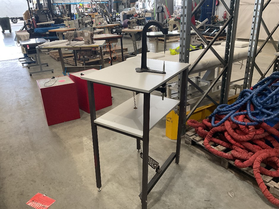 <p>Industrial Foot-Operated Punch/Rivet Machine Table</p>