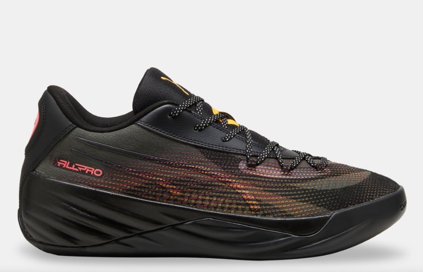 Puma Men's All Pro Nitro Basketball Shoes, Black-Sun Stream US9