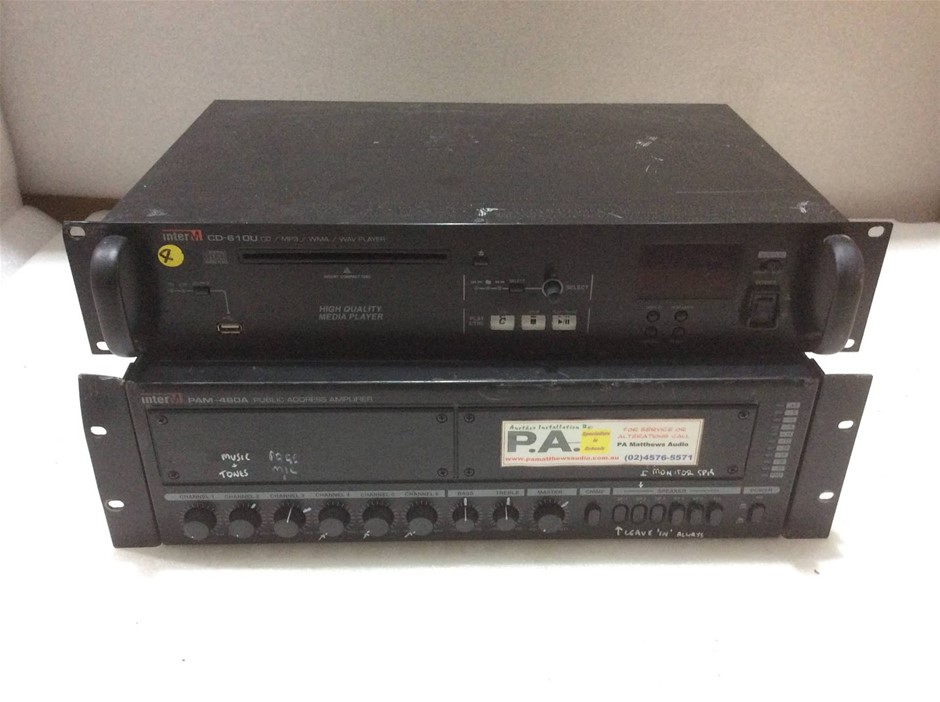 Inter-M CD-610U Media Player + PAM-480A Public Address Amplifier