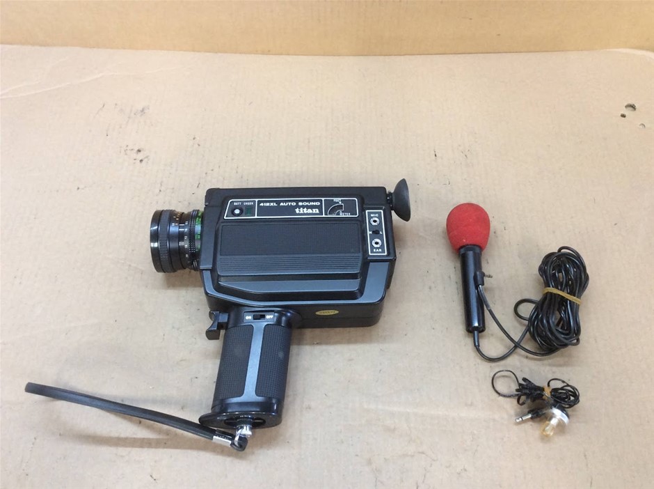 Titan 412XL Auto Sound Vintage Movie Camera With Microphones