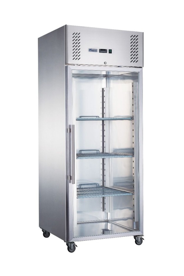 <p>618L S/S Full Glass Door Upright Fridge</p>