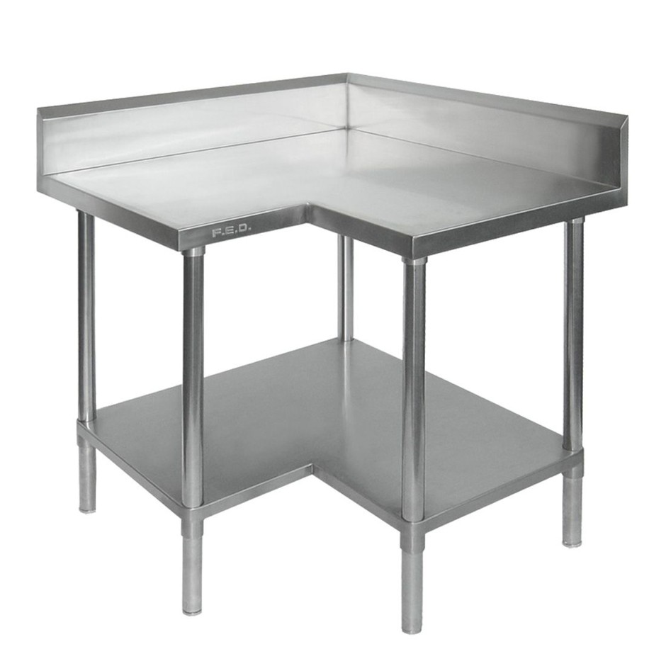 <p>Corner Workbench with Splashback and Undershelf</p>