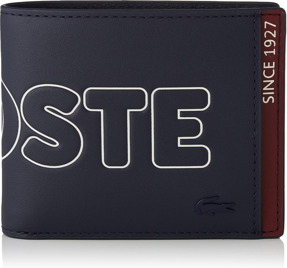 Lacoste Men's FG S 1927 Billfold Wallet, Marine, One Size Buyers Note - Di