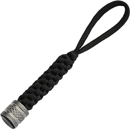 2 x MECARMY FFT Titanium EDC Bead Woven Free Paracord, 115mm Length, Black.