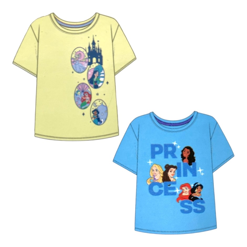 2-Pack DISNEY Kids' Character Tees, Size 4T, Princess. Buyers Note - Disco
