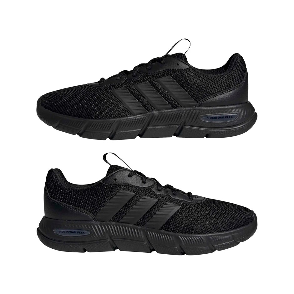 ADIDAS Cloudfoam Flex - Laces Shoes, Size US8.5, Black/Black/GreySix, HQ485