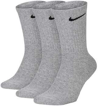 6 Pairs x NIKE Cushioned Crew Socks, Size M (m6-8, w6-10), DRI-Fit Technolo
