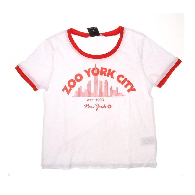 2 x ZOO YORK Women's City Crew Neck T-Shirt, Size 12, White.  Buyers Note -