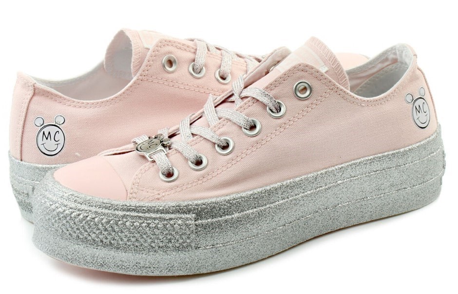 CONVERSE Womens Chuck Taylor All Star Lift Low Miley Cyrus, Size US 6.5, Pi