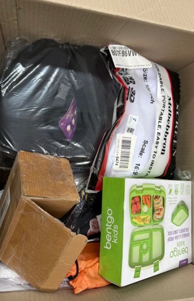 Assorted Household items: Incl: Cabeau Airplane Pillow, bento box and more.