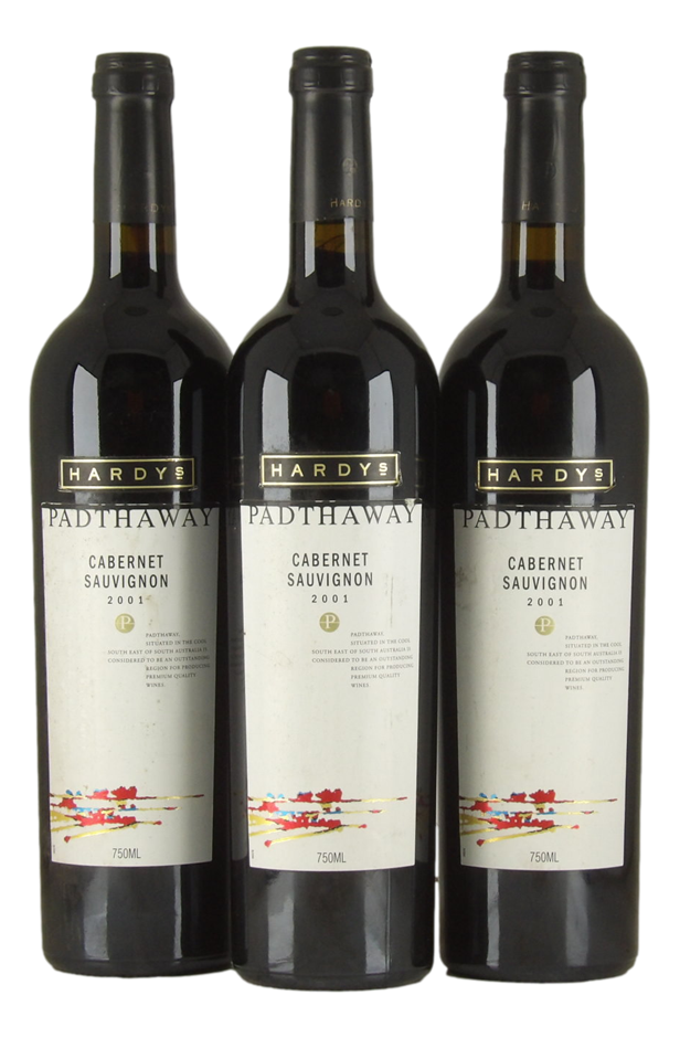 Hardy's Padthaway Cabernet Sauvignon 2001 (3x 750mL) SA