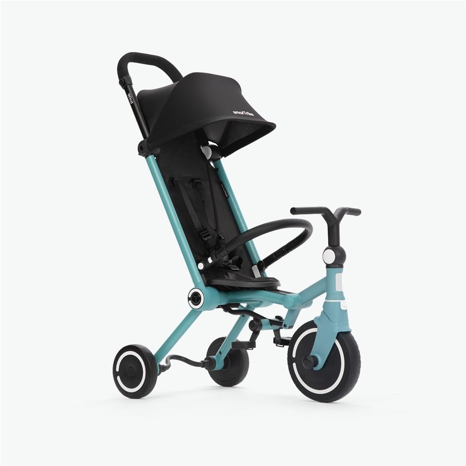 SMARTRIKE Wind converible Folding Trike, Aqua (Does Not Include Brakes). NB