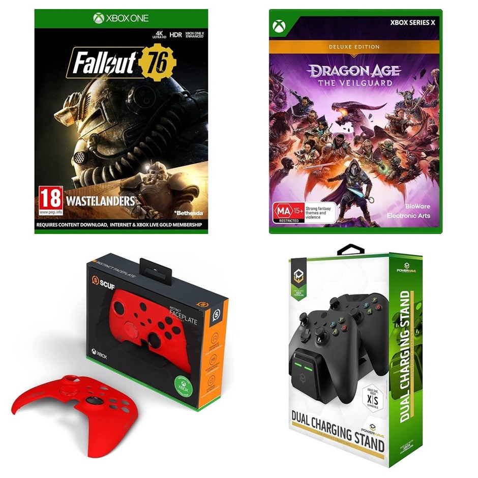 4 x XBOX Games & Accessories. 1 x XBOX One Fallout 76. 1 x XBOX SERIES X Dr