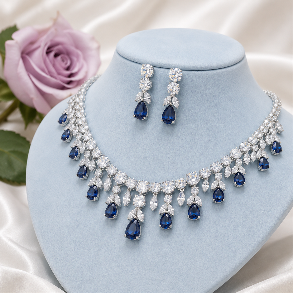 Mutli Drop AAA+ Cubic Zirconia Jewelry Set
