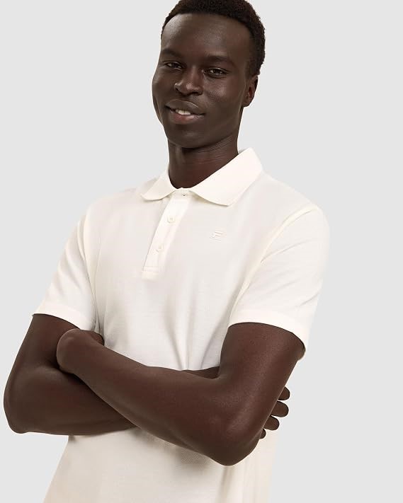 FILA Men's Cooper Polo, Arctic White, Size XL