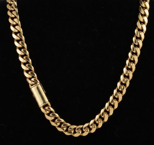 Jewelz Merchants Cuban Link Chain Necklace-Quality Guarantee-55cm-14mm
