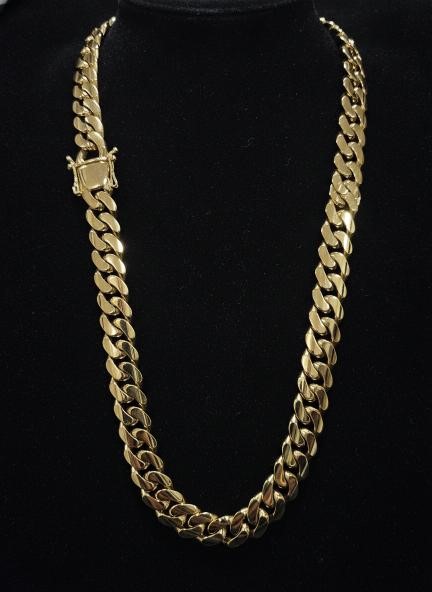Jewelz Merchants Cuban Link Chain Necklace-Quality Guarantee-55cm-12mm