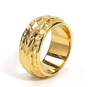 Men's 925 Silver Ring – Gold Finish – S925 Italy Stamped – Size 12 US